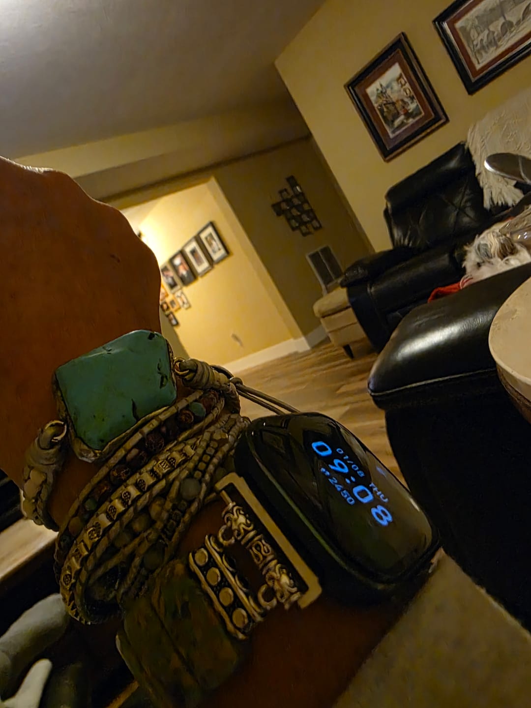 Customer photo review of Healing Turquoise Protection Wrap Bracelet