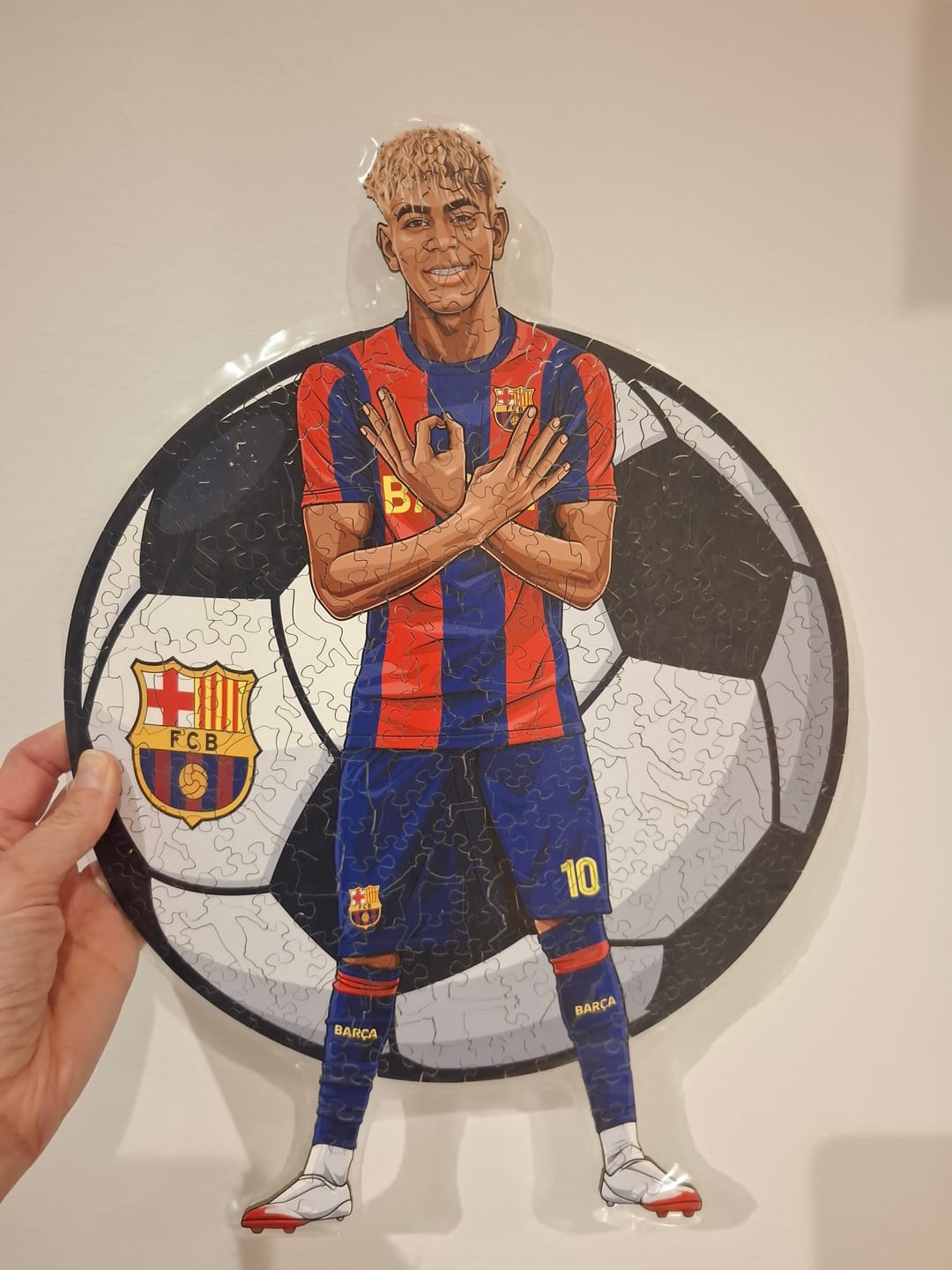 Customer photo review of Lamine Yamal - Puzzle de Madera