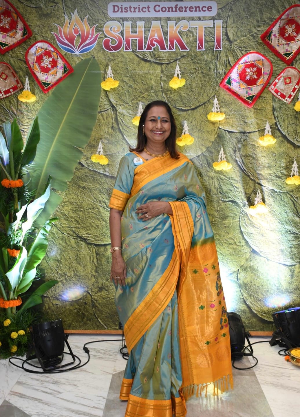 Customer photo review of Exclusive Rajsi~ Pure Silk Handloom - Maharani Paithani in Elegant Teal Blue with Rich Sunshine Yellow Silk Border