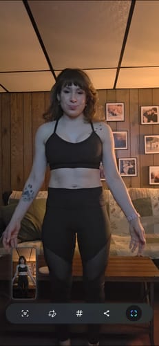 Customer photo review of BOLD Strappy Sports Bra