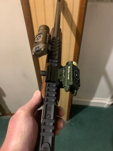 Customer photo review of 2 PC 45 Degree Offset Picatinny /Weaver Rail Mount Offset Side Rail