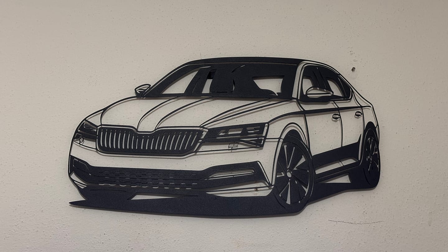 Customer photo review of Skoda Superb – Araba Metal Duvar Dekoru