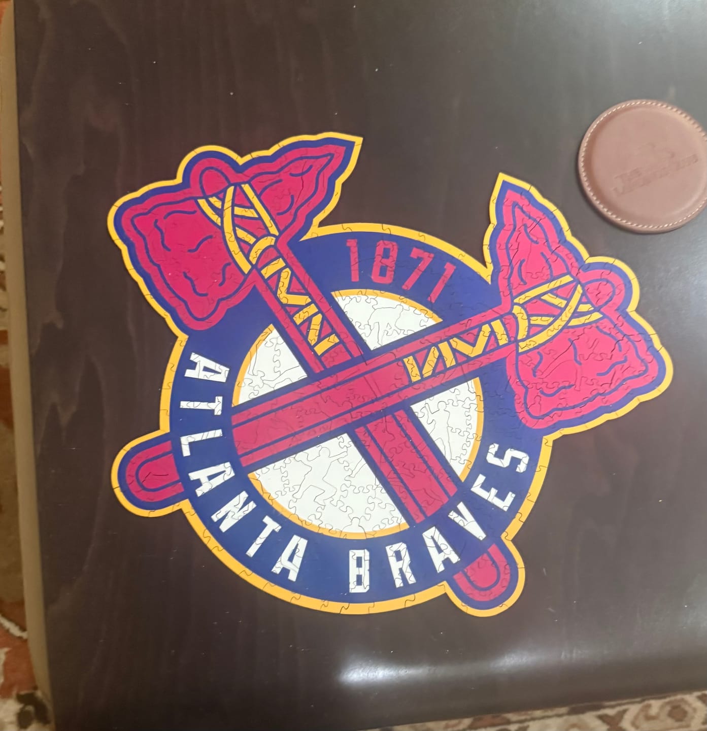 Customer photo review of Atlanta Braves™ - Wooden Puzzle
