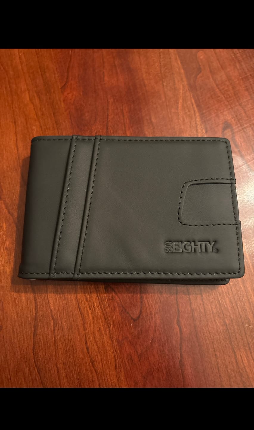 Customer photo review of 80Eighty® Matte Black Leather Wallet