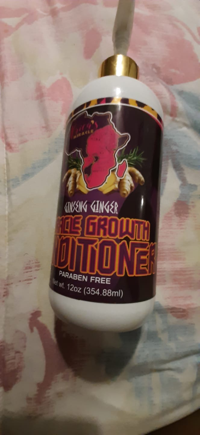 Customer photo review of Miracle Growth Conditioner 12oz (Biotin/Ginger/Ginseng)