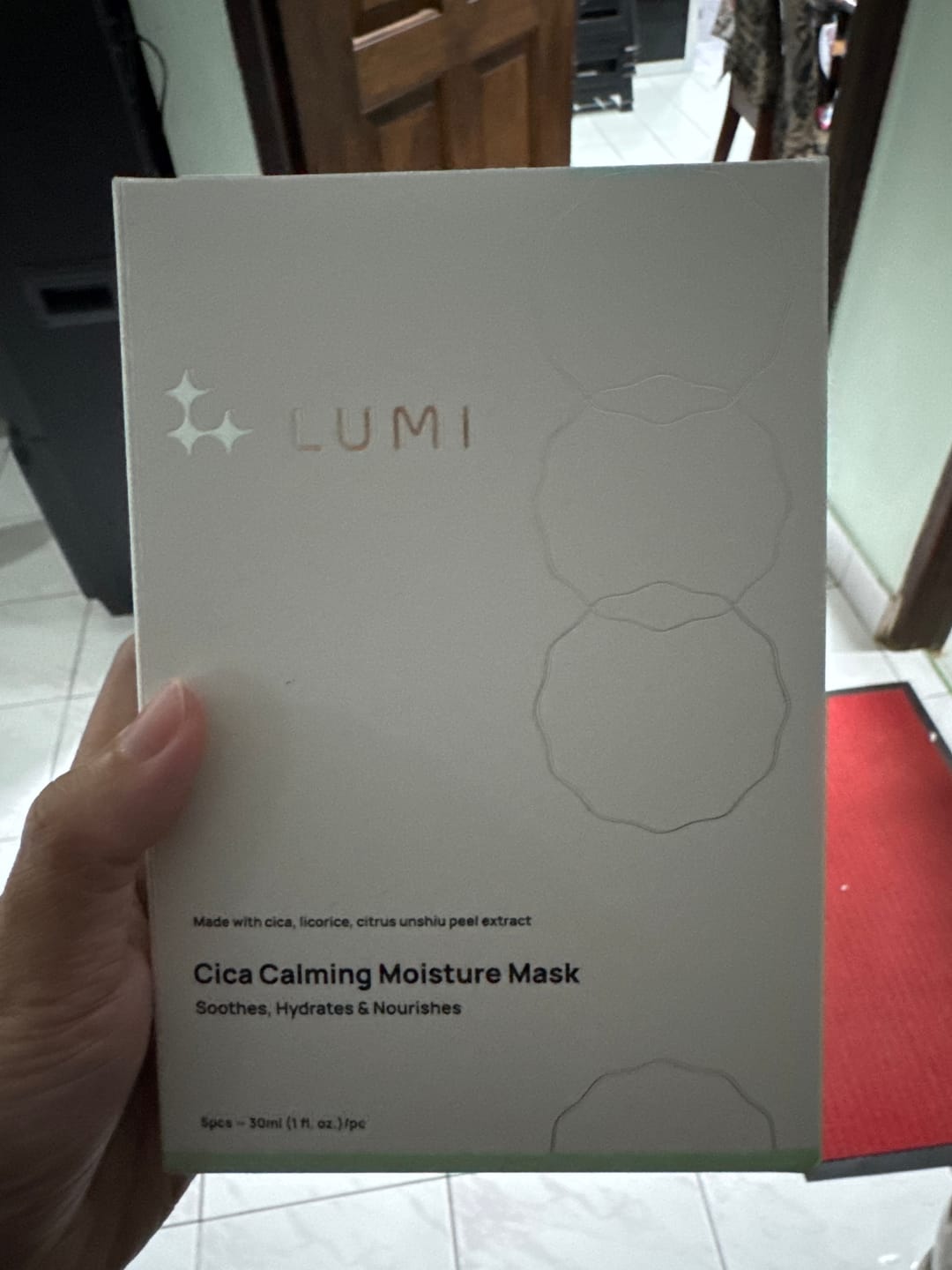 Customer photo review of Cica Calming Moisture Mask