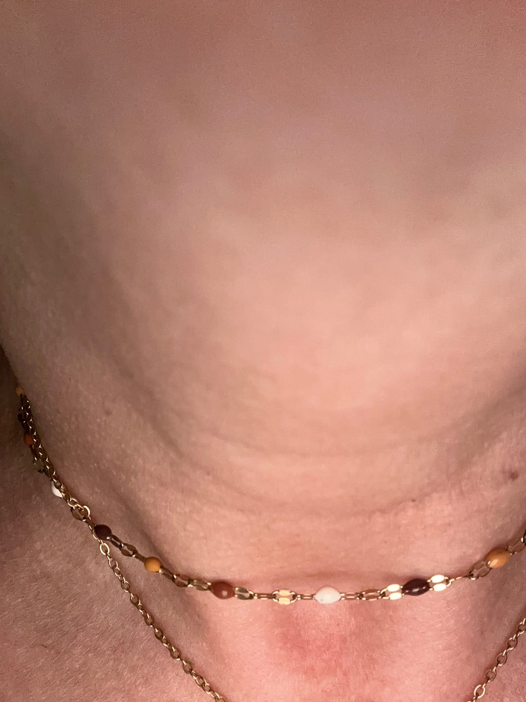 Customer photo review of Aurora Stone Bead Necklace