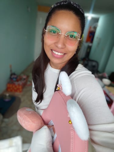 Customer photo review of Kitty Eyeglasses