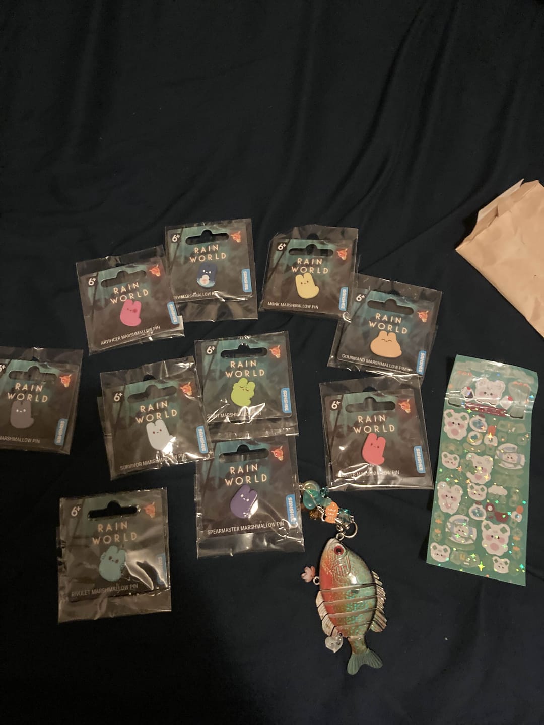 Customer photo review of Rain World - Artificer Marshmallow Mini Pin