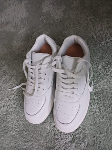 Customer photo review of ELEVATESHOES WHITE CASUAL