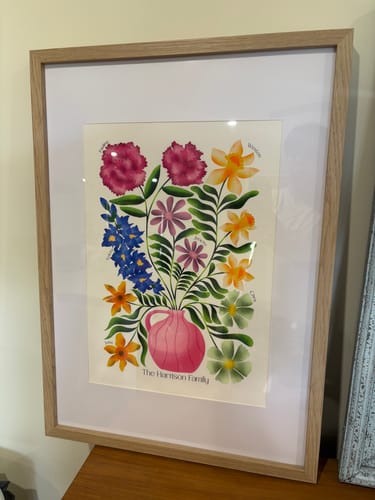 Customer photo review of Family Birth Flower Bouquet