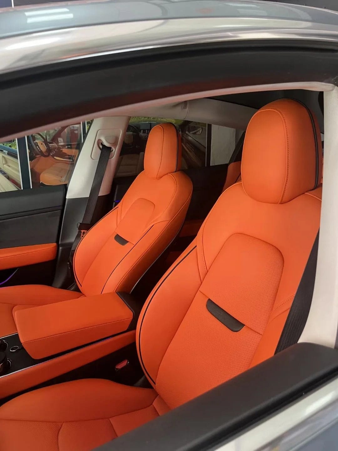 Customer photo review of Nappa Vegan Leather Full Seat Covers for Tesla Model 3/Y/S/X