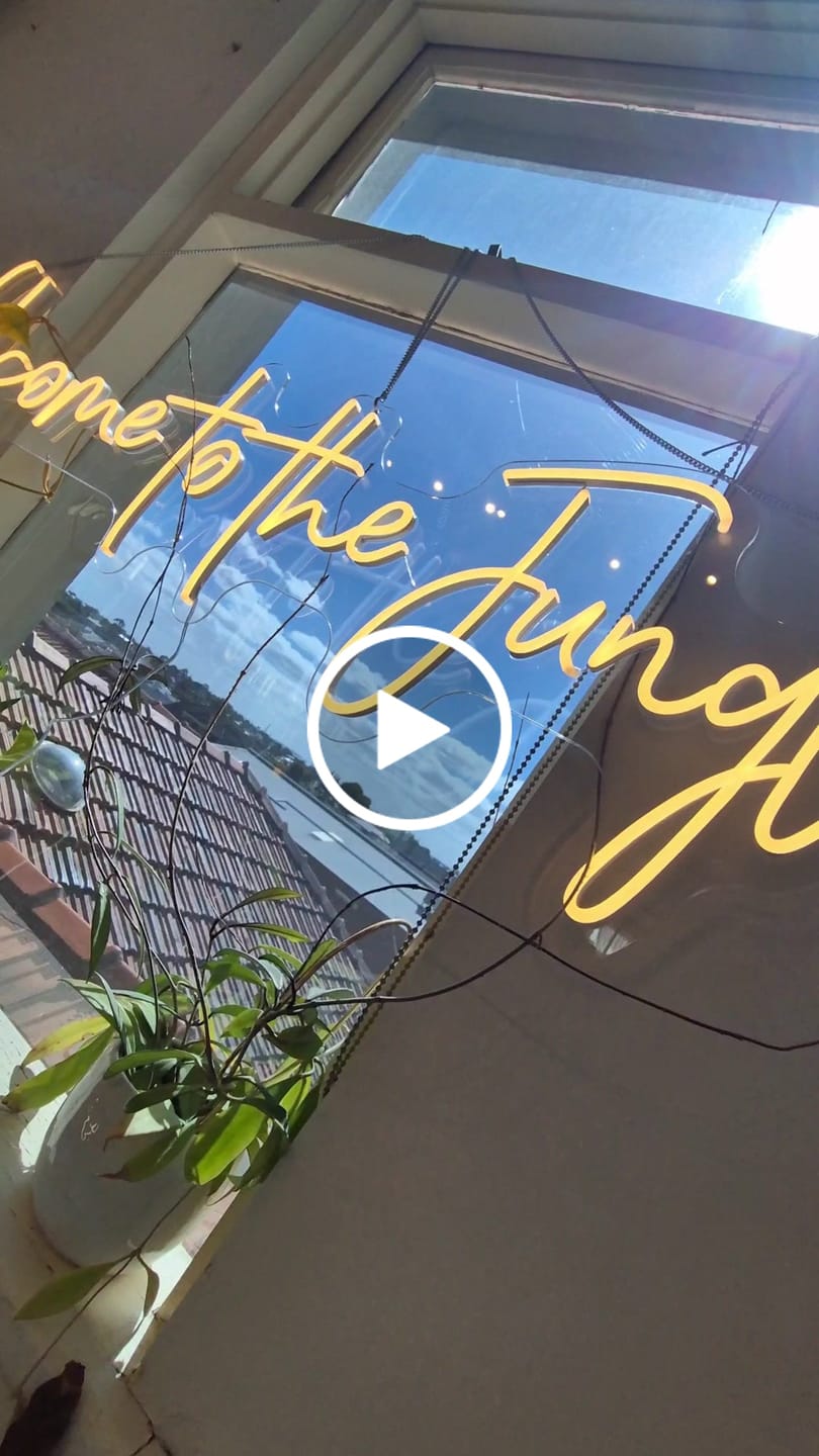 Customer video review of Custom neon sign Welcome to the...