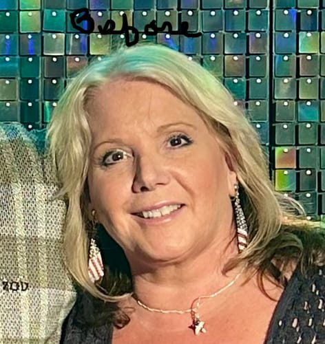 Reviewer's face before using the balm, showing visible skin texture and lines around the mouth.