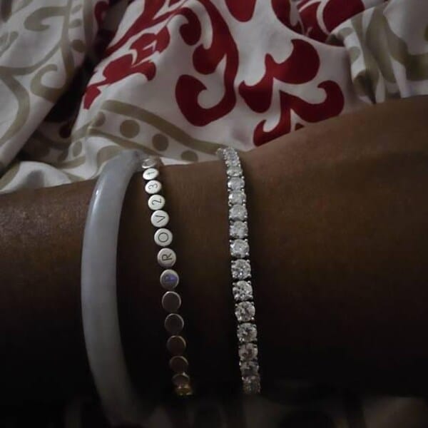 Customer photo review of Clara VVS1 Moissanite Round Cut Tennis Bracelet