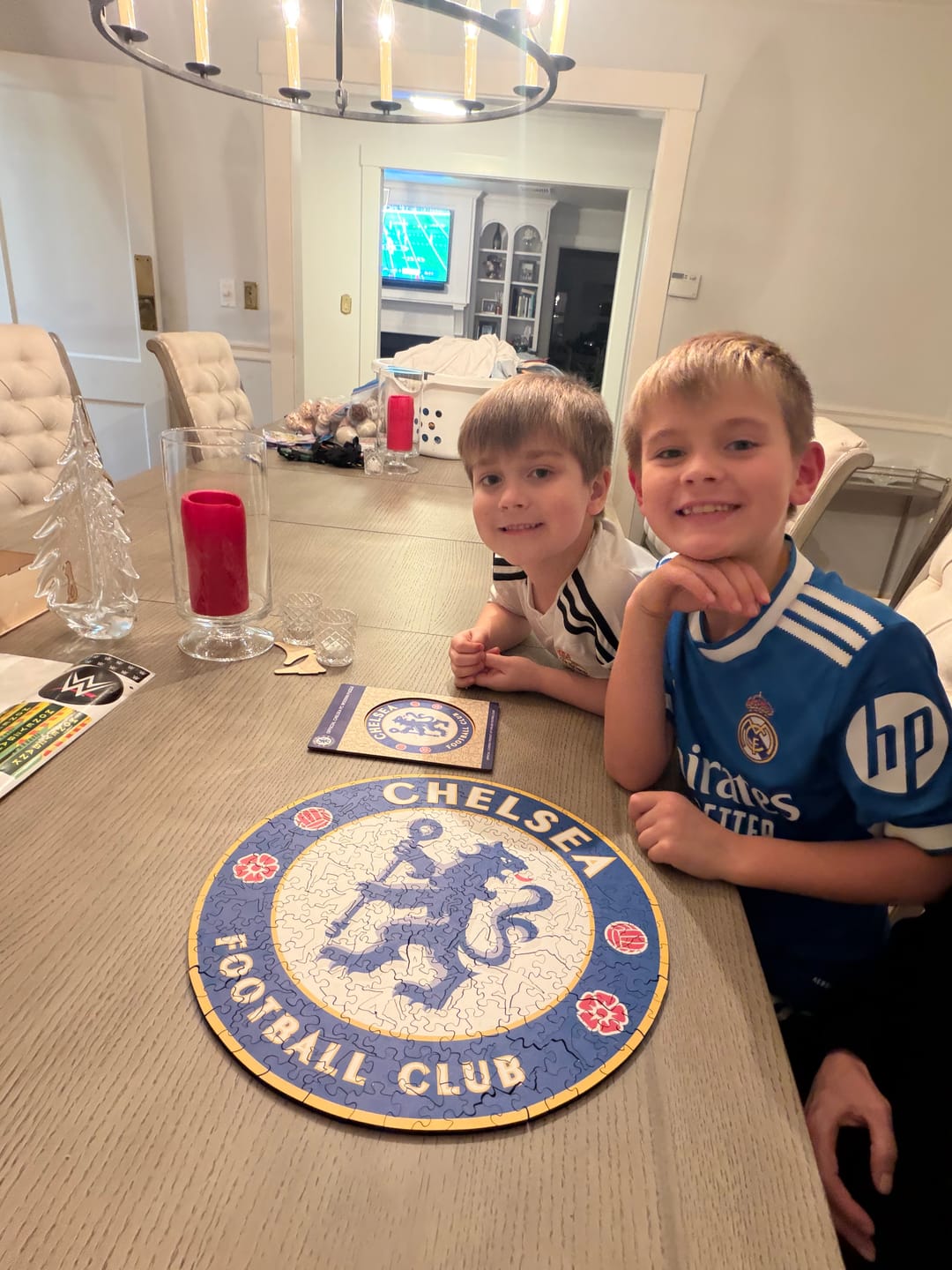Customer photo review of Chelsea FC® Logo - Wooden Puzzle