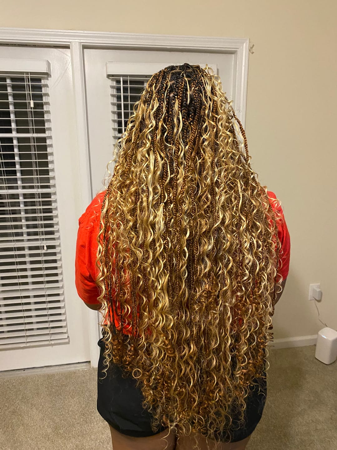 Customer photo review of #27/#30/#613 Mix Color Blend Deep Wave Bulk Human Braiding Hair