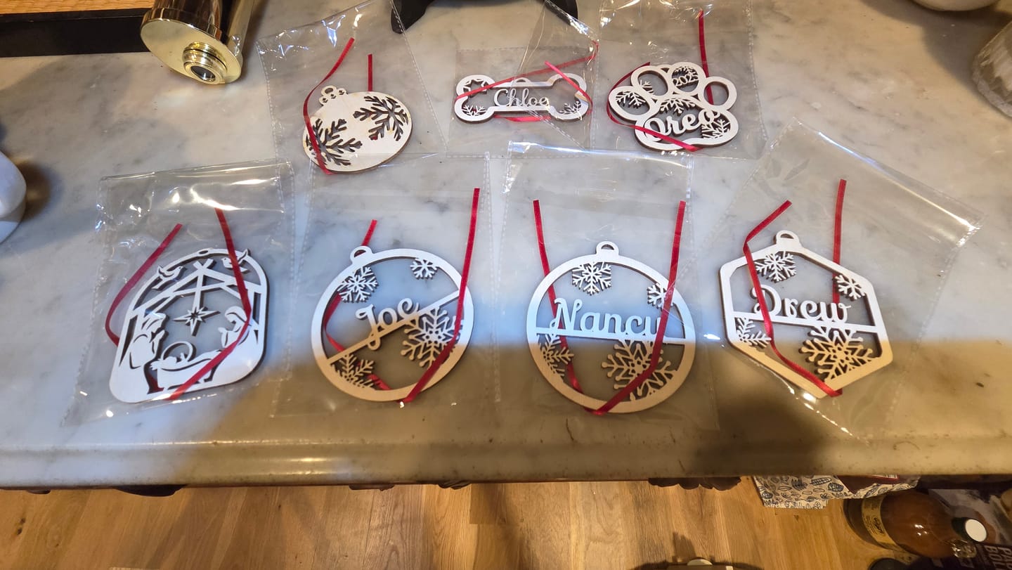 Customer photo review of Personalized Christmas Ornaments