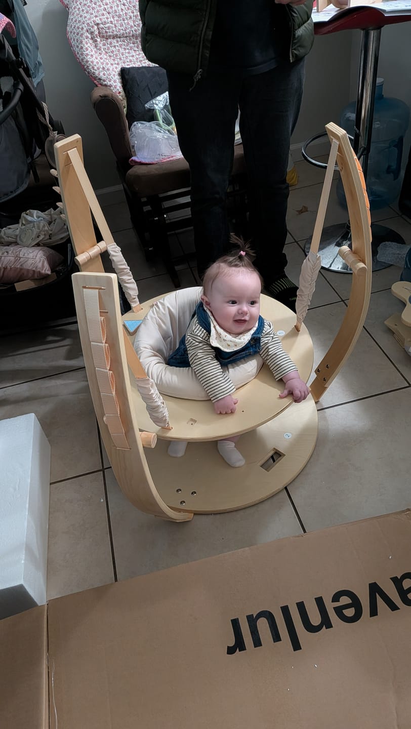 Customer photo review of Ivy | 3-in-1 Baby Bouncer,  Gym & Toddler Activity Table