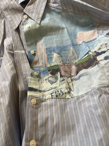 Customer photo review of LILY 100% Cotton Artistic Stripe Print Shirt