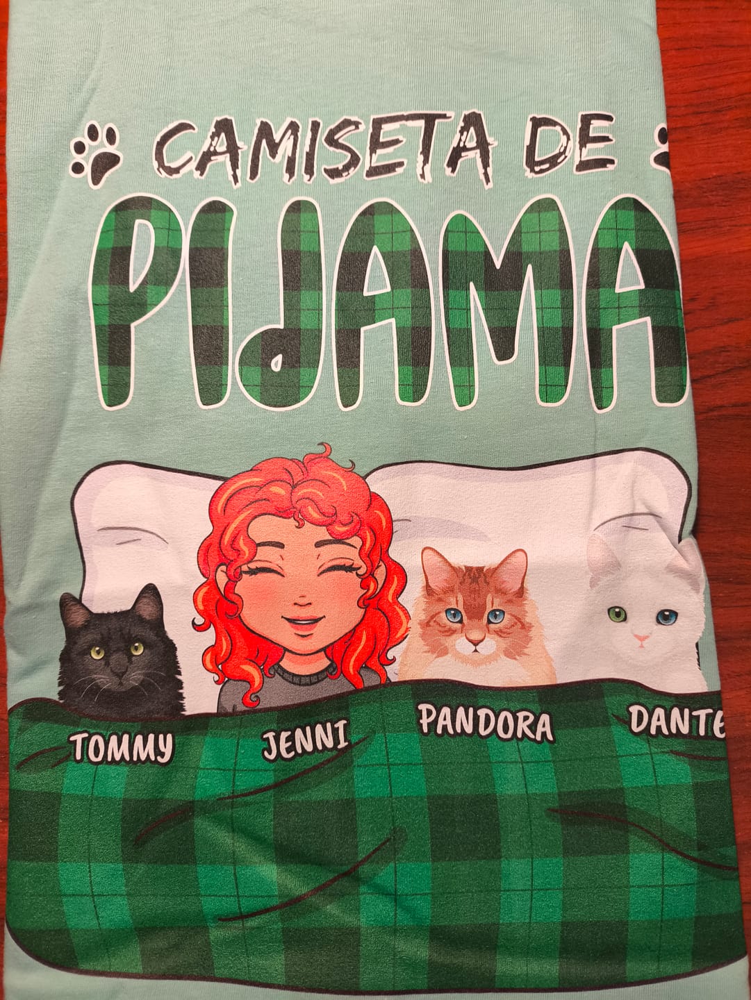 Customer photo review of Mi camiseta de pijama - Camiseta personalizada