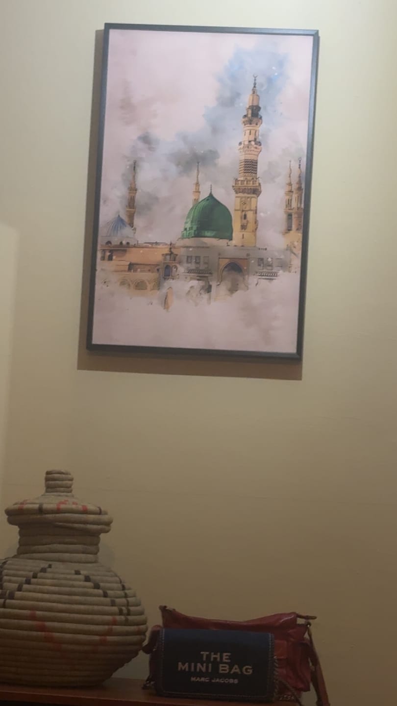 Customer photo review of Masjid an-Nabawi Watercolour Canvas