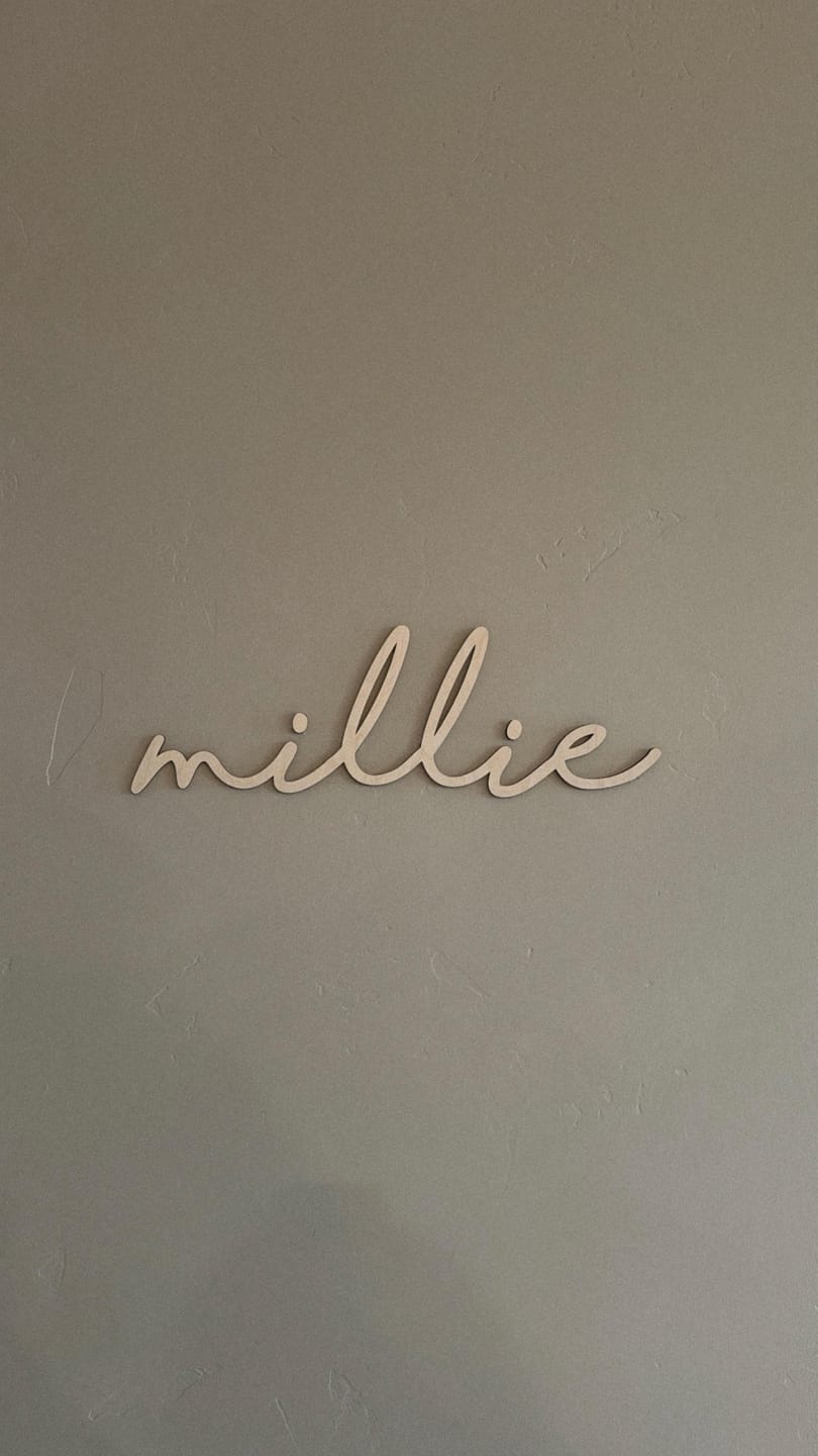 Customer photo review of Wood Name Sign