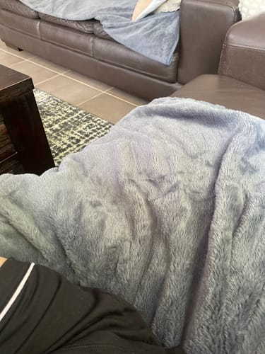 Customer photo review of Furlush Waterproof Splash Blanket™ - Stormy