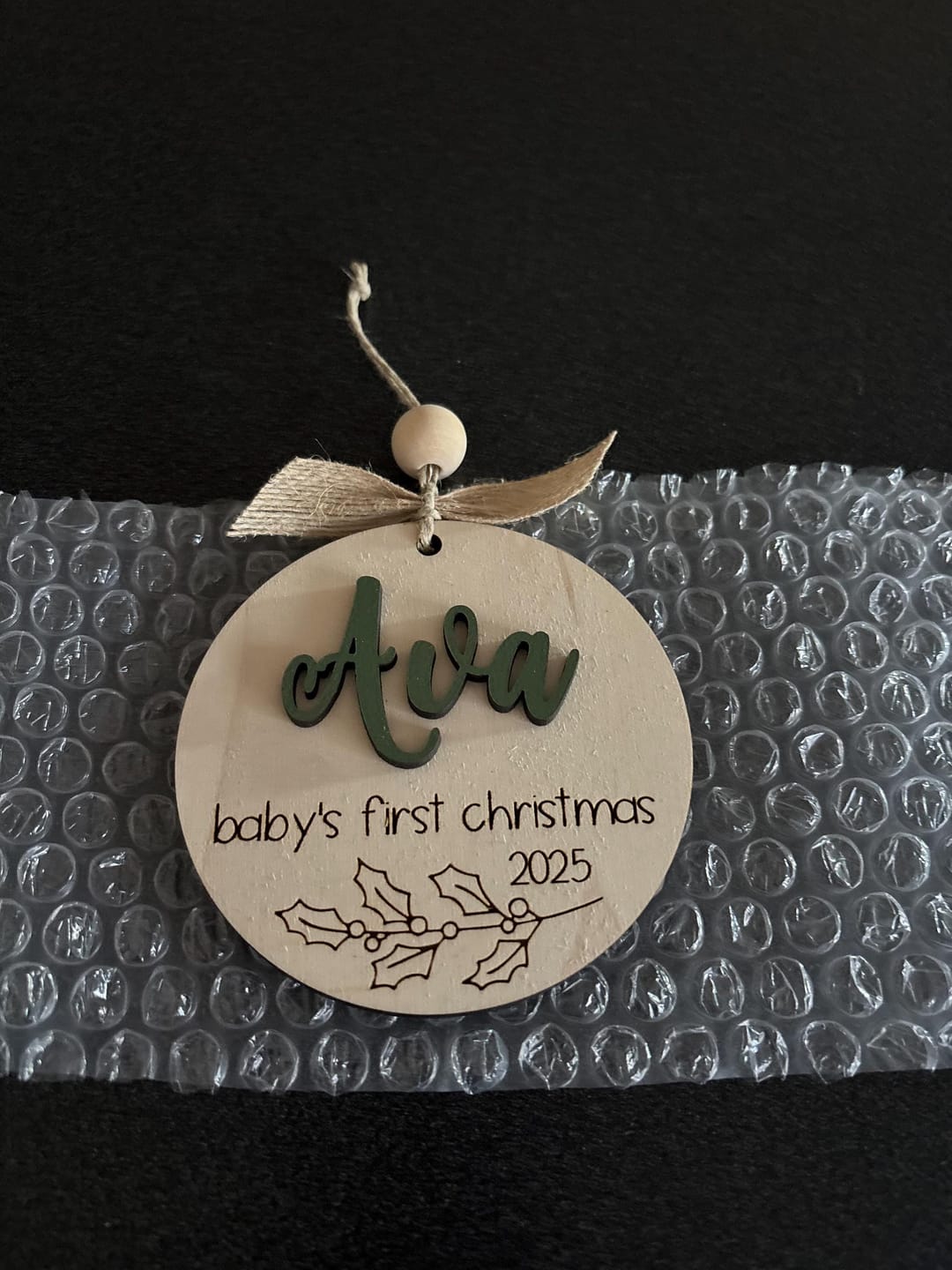 Customer photo review of Baby's First Christmas Ornament 2025