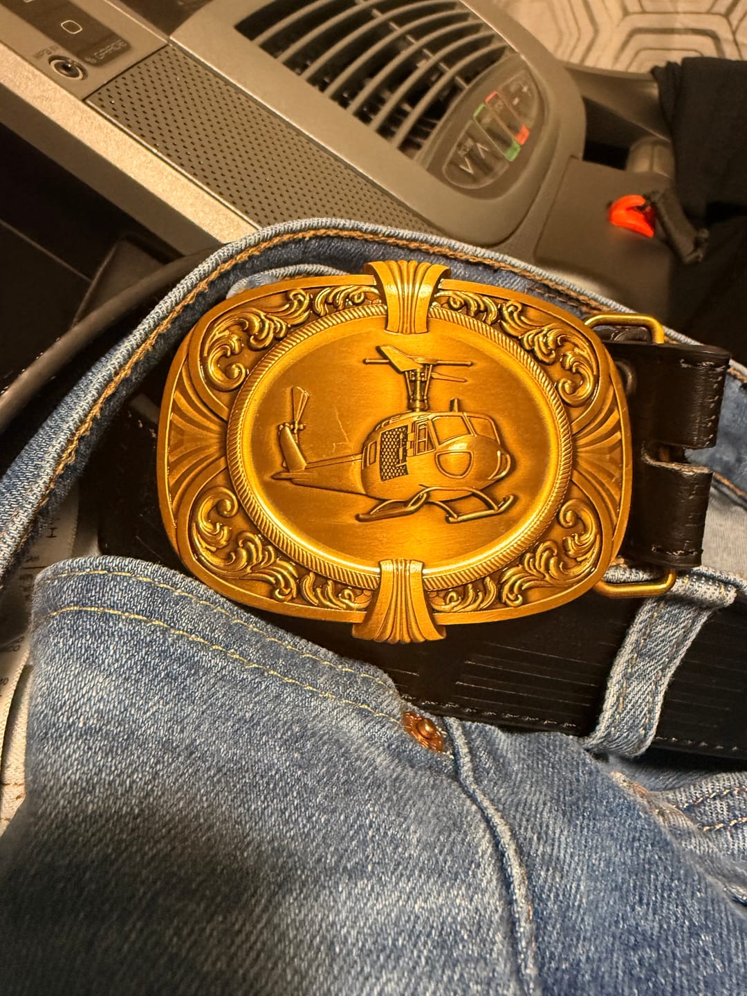 Customer photo review of Huey Helicopter Belt Buckle