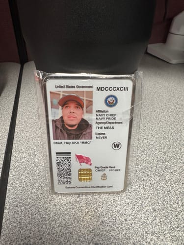 Customer photo review of Premium Custom CAC Military Coin – Personalized with Logo & Rank