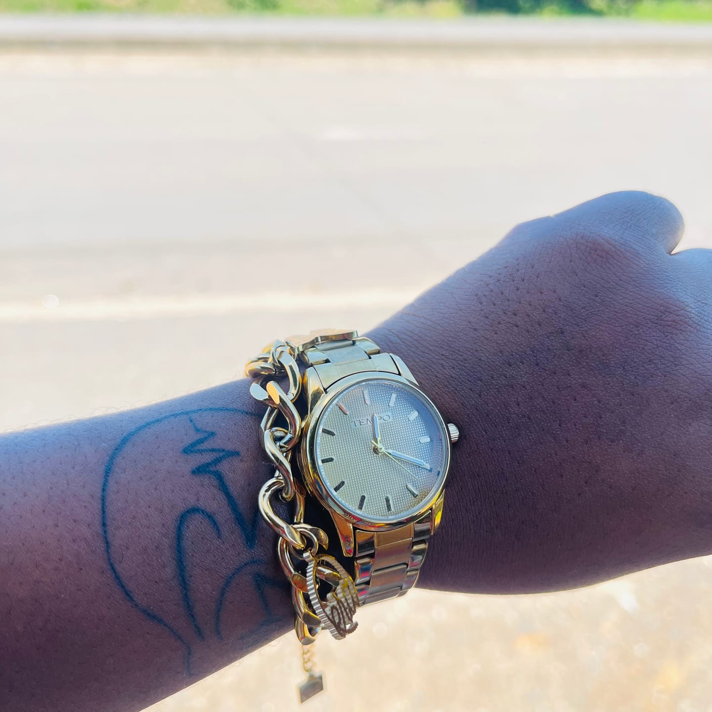 Customer photo review of Gold  Era Charm Bracelet