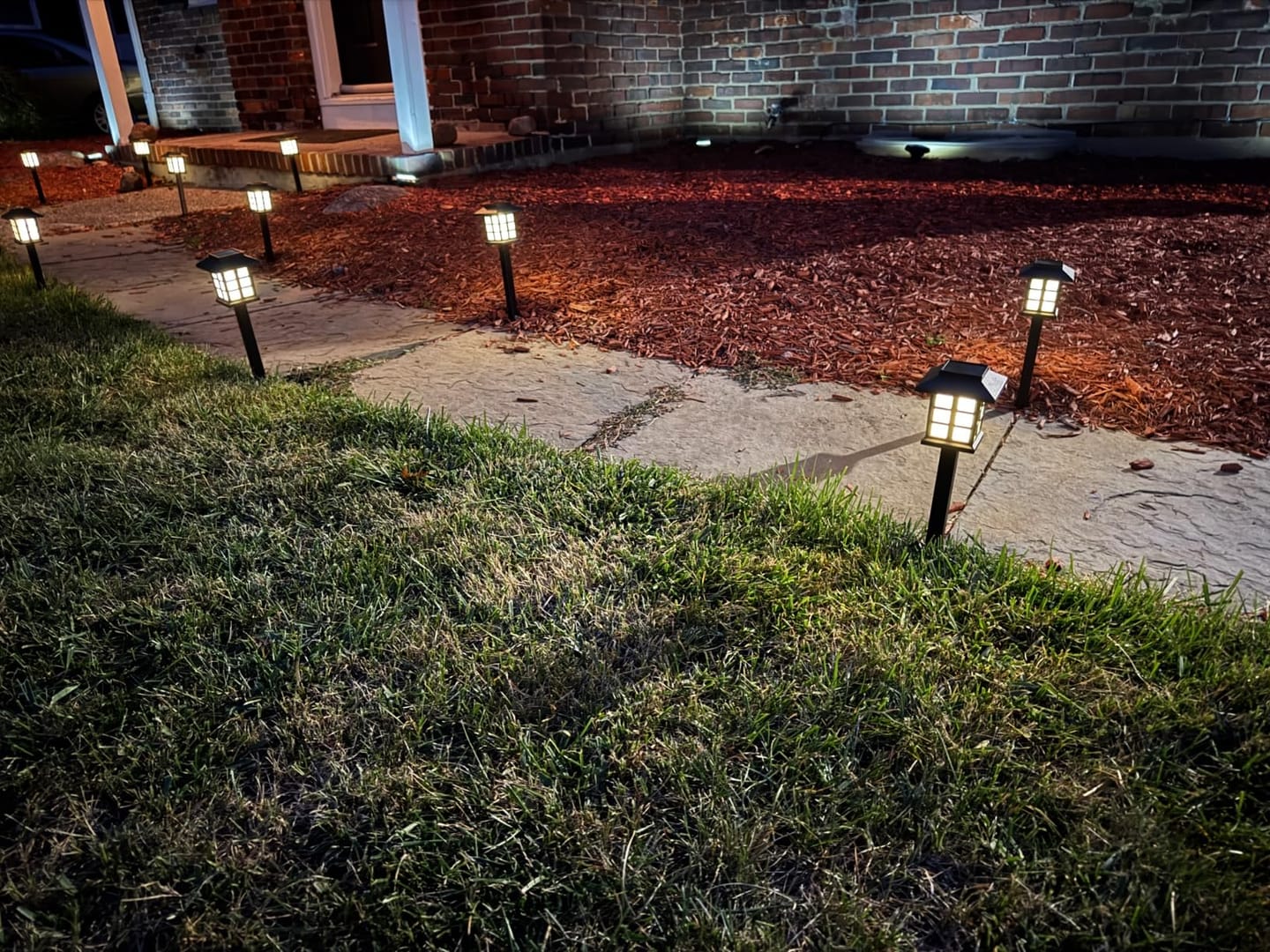 Customer photo review of BrightPath™ Solar Pathway Garden Light – Waterproof Outdoor LED Stake Light