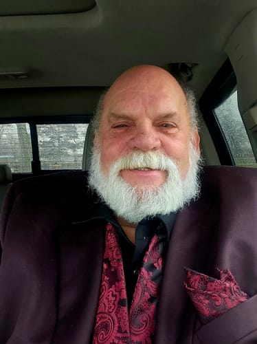 Customer photo review of Barry. Wang Floral Tie Paisley Silver Pink Silk Necktie Hanky Cufflinks Set for Men Party