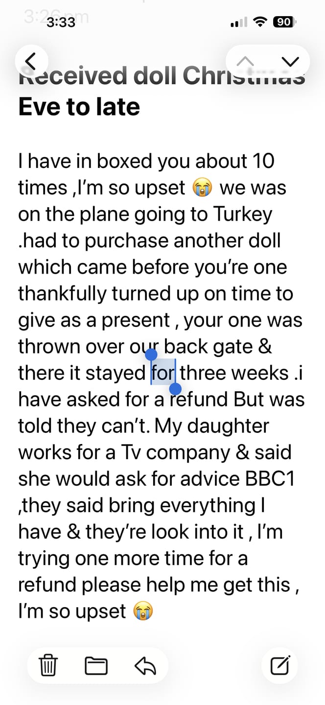 Customer photo review of Personalized Plush Baby Doll