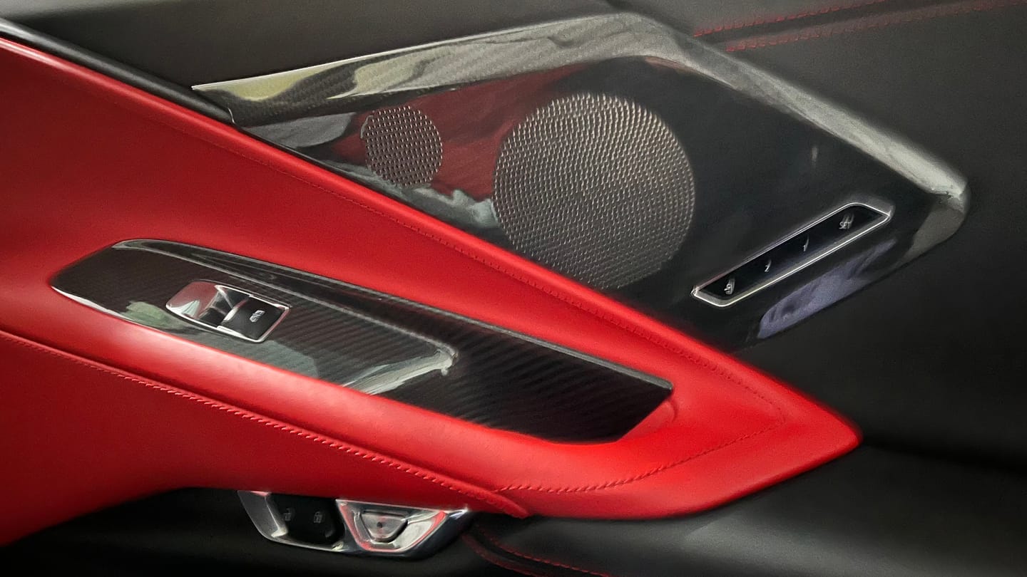 Customer photo review of C8 Corvette Carbon Fiber Door Speaker Trim Cover