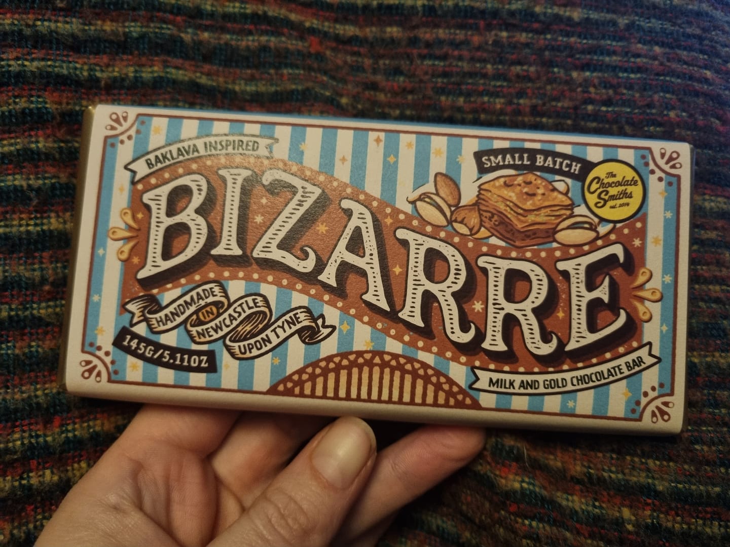 Customer photo review of Baklava Inspired Chocolate Bar 145g