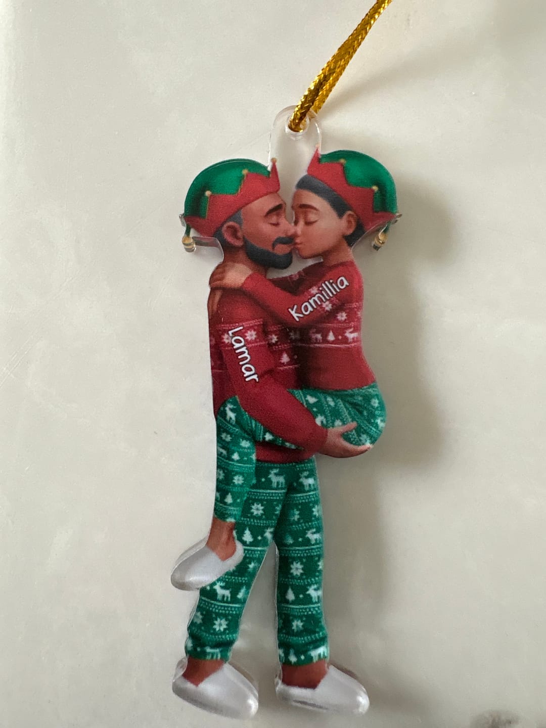 Customer photo review of Christmas Gifts For Husband And Wife - Personalized Acrylic Ornament