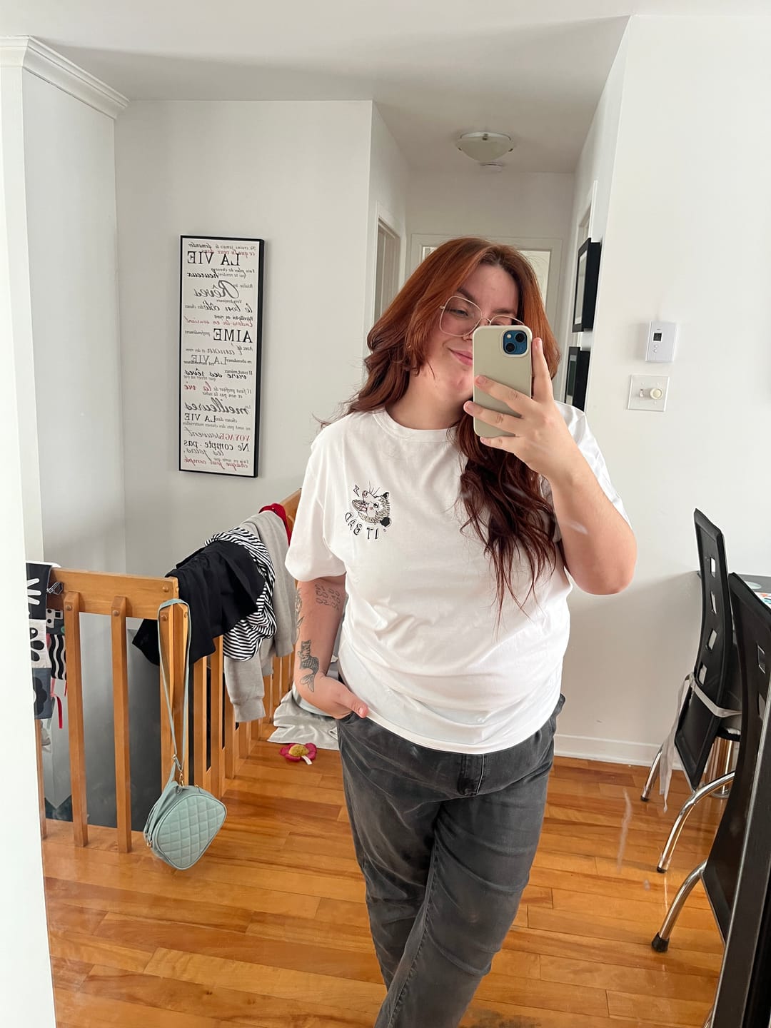 Customer photo review of Dead Inside T-Shirt