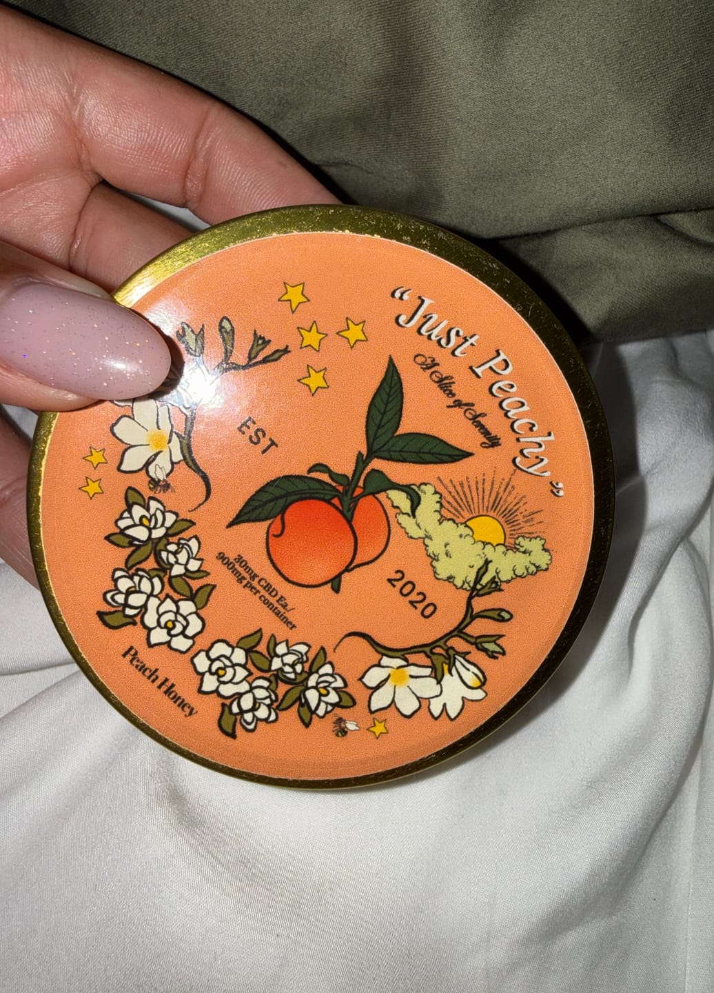Customer photo review of "Just Peachy" CBD Gummies