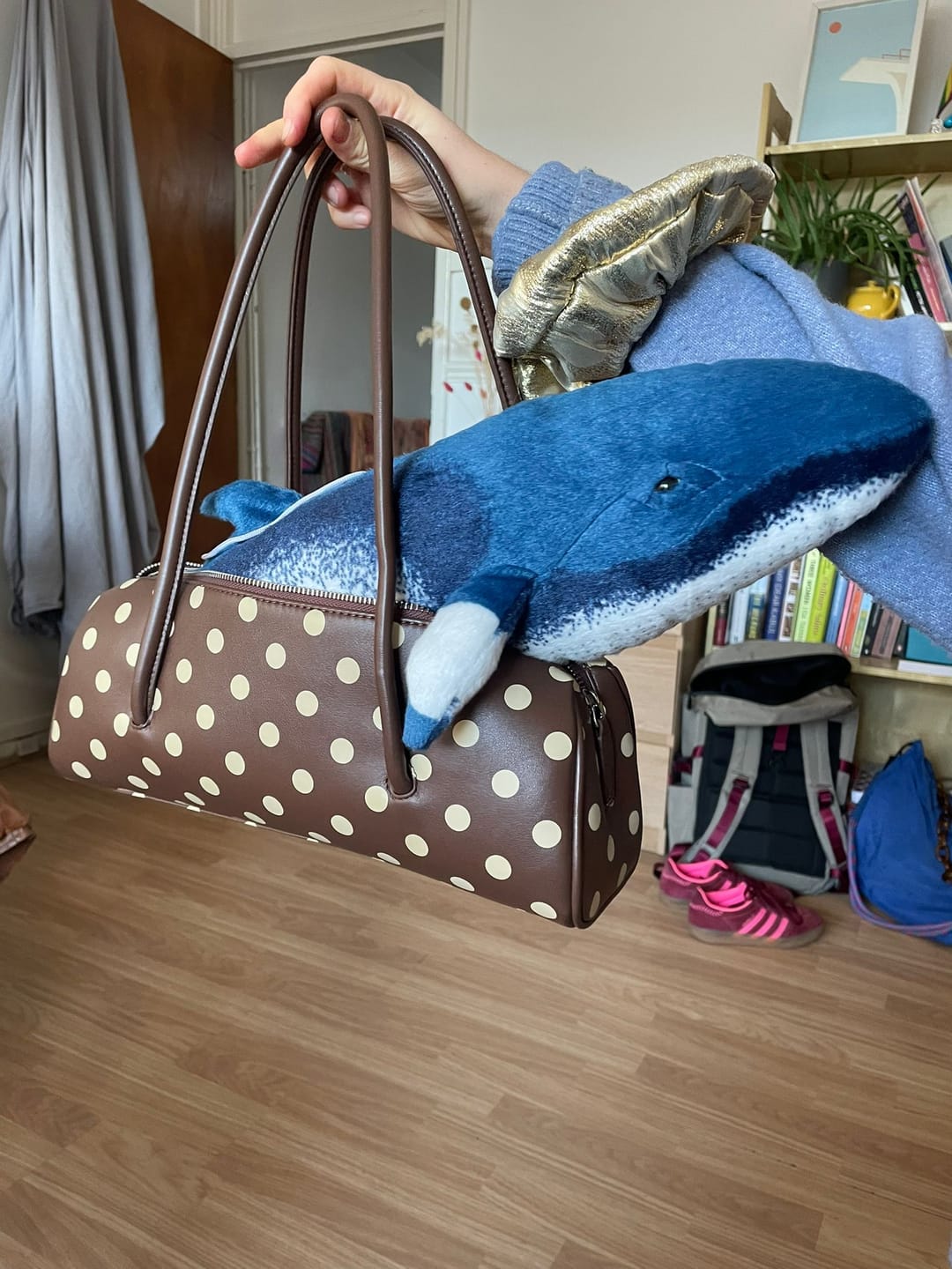 Customer photo review of Minke Whale Soft Stuffed Plush Toy