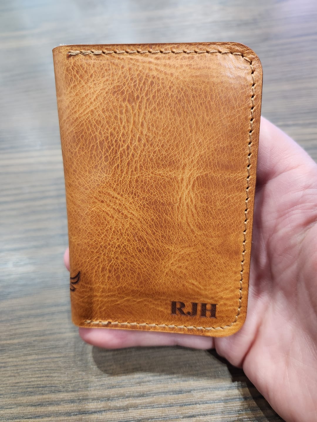 Customer photo review of The Tyler Vertical Wallet