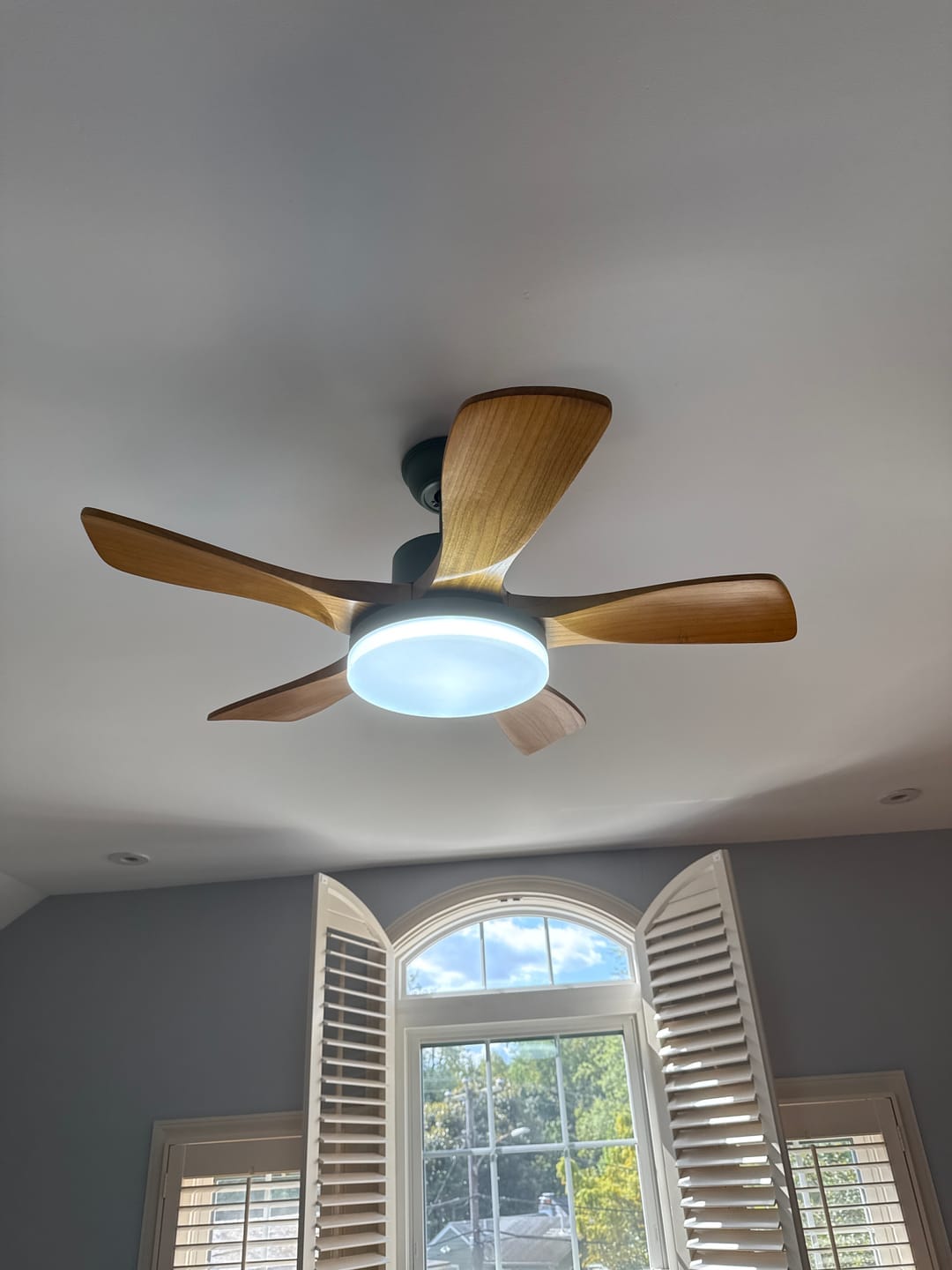 Customer photo review of WOMO Scandi Reversible Ceiling Fan with Light-WM5002