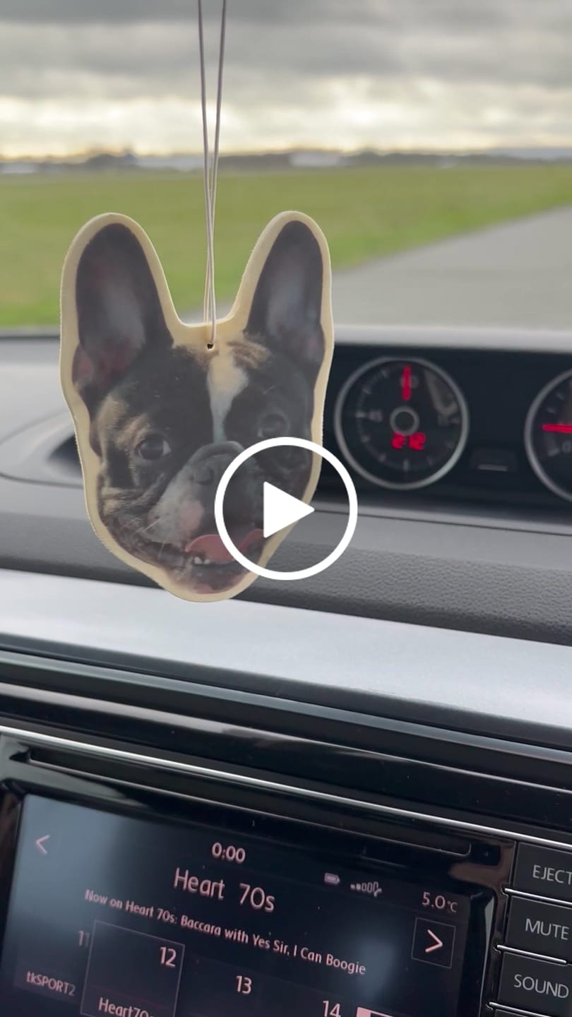 Customer video review of Personalised Custom Car Air Freshener With Your Photo