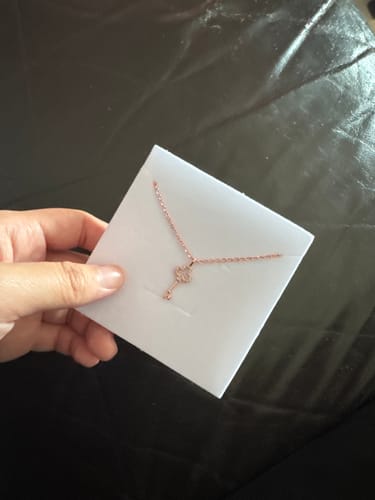 Customer photo review of Faye Lucky Key Necklace