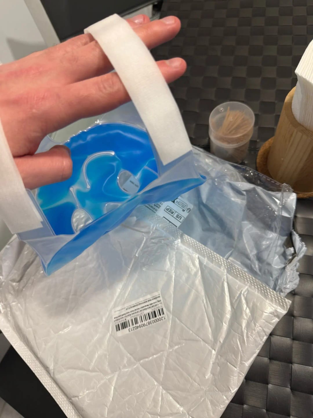 Customer photo review of Cooling Gel Mask Relief Ice Pack Reusable Hot And Cold Therapy