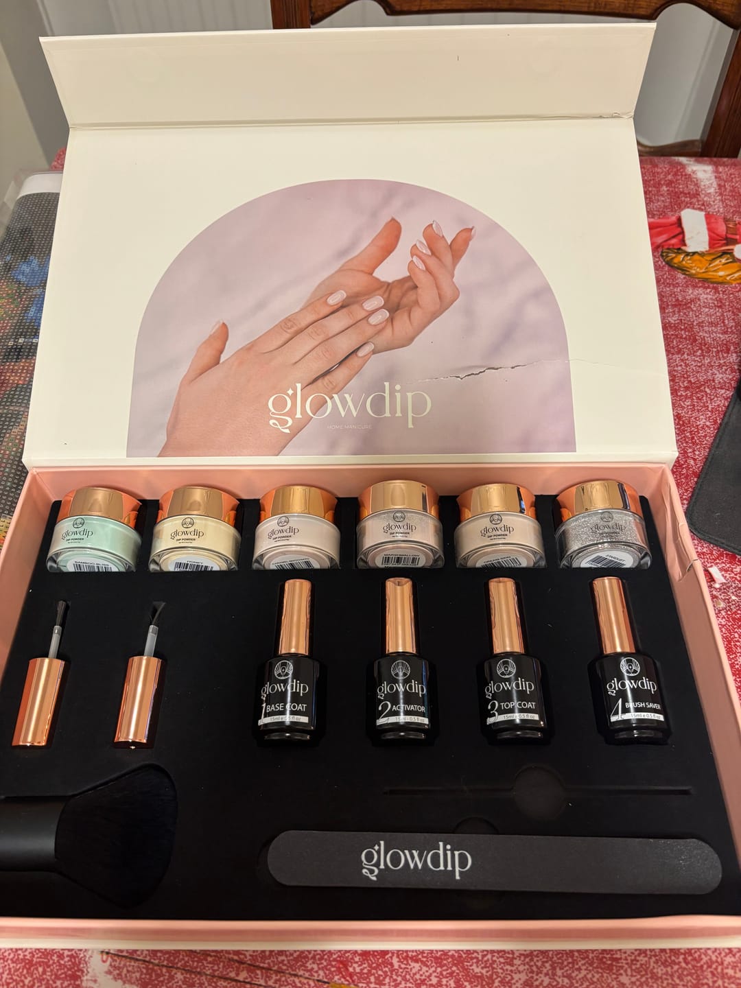 Customer photo review of Glowdip Allt-i-ett Manikyrset