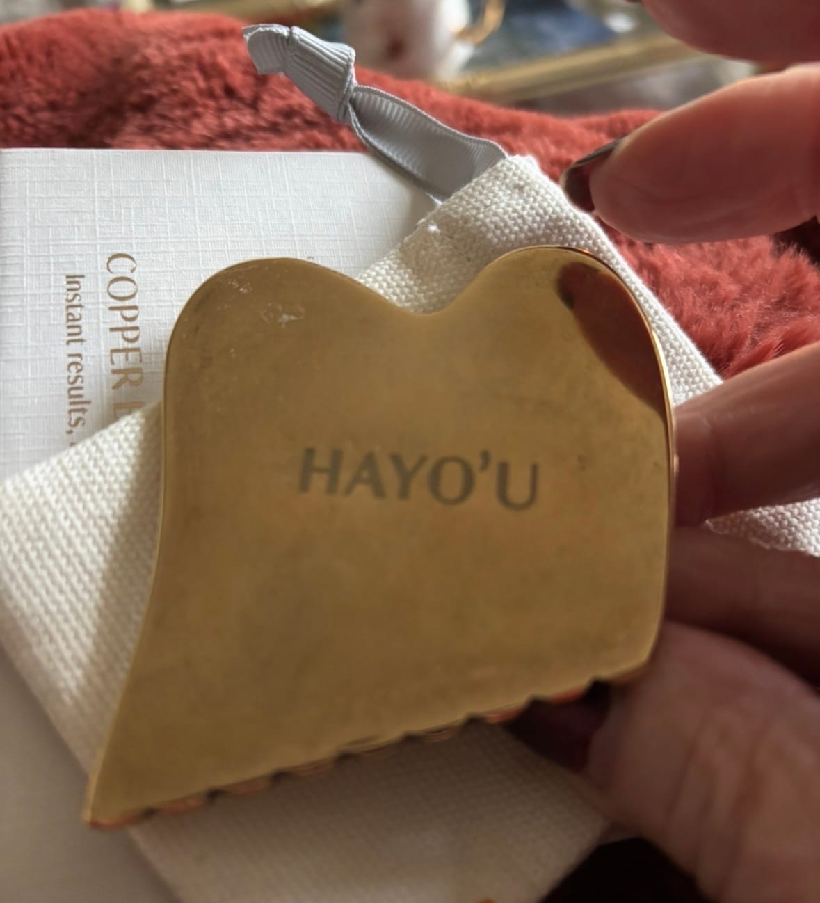 Customer photo review of Copper Body Gua Sha