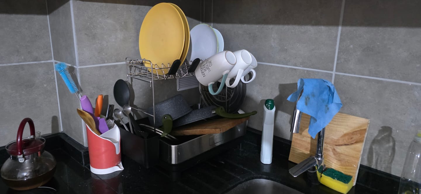 Customer photo review of Escurridor De Platos Inoxidable De 2 Niveles Organizador De Cocina