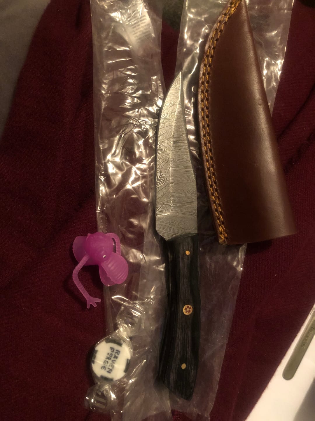 Customer photo review of Mystery Damascus Knife